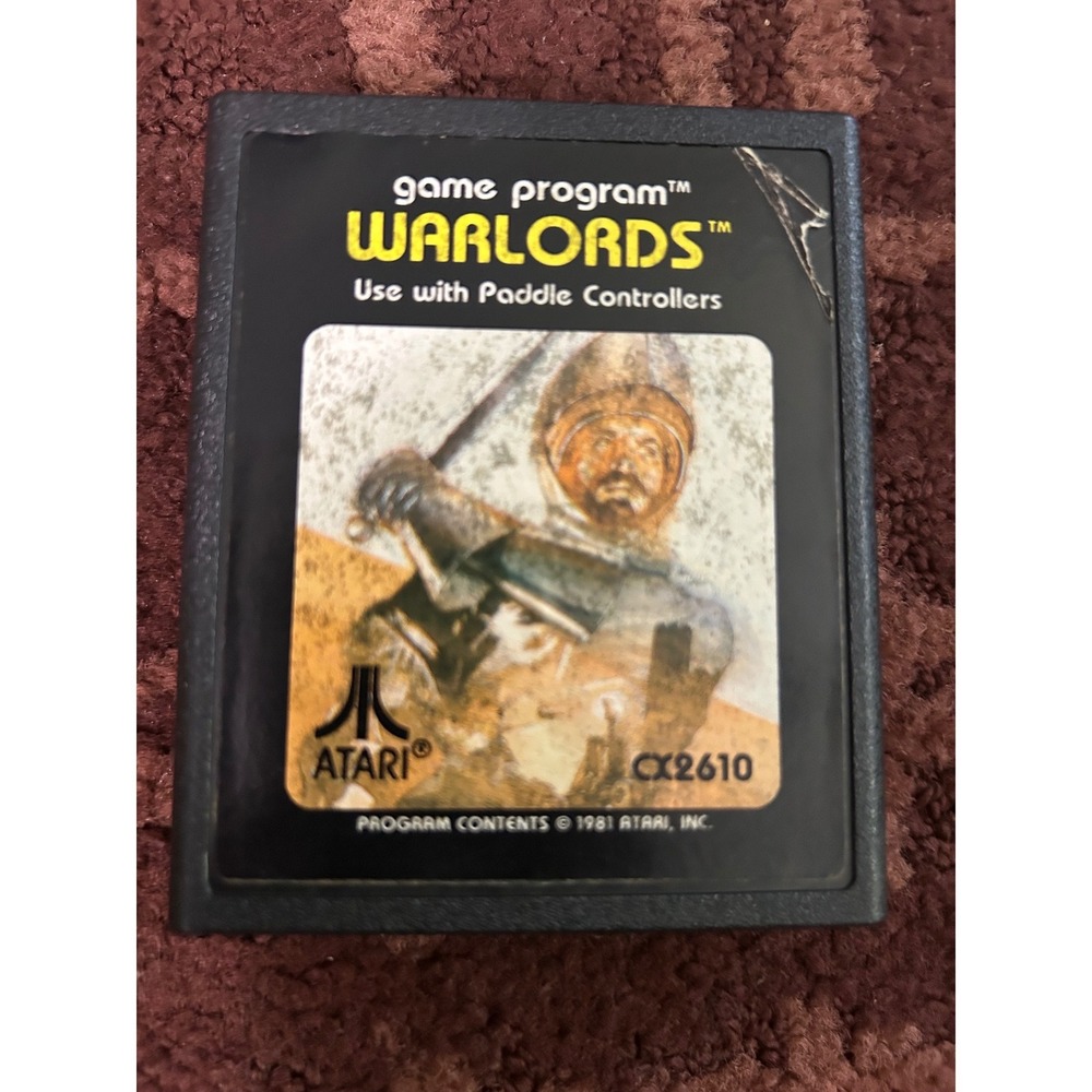 Atari 2600 Warlords Video Game Cartridge CX2610 Vintage 1981 Retro Gaming